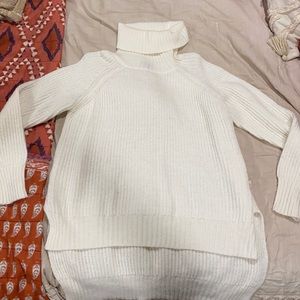 white turtleneck sweater